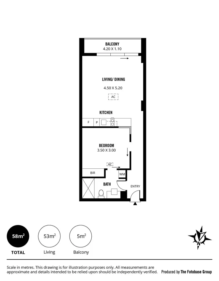 Floorplan of Homely apartment listing, 1508/104 North Terrace, Adelaide SA 5000