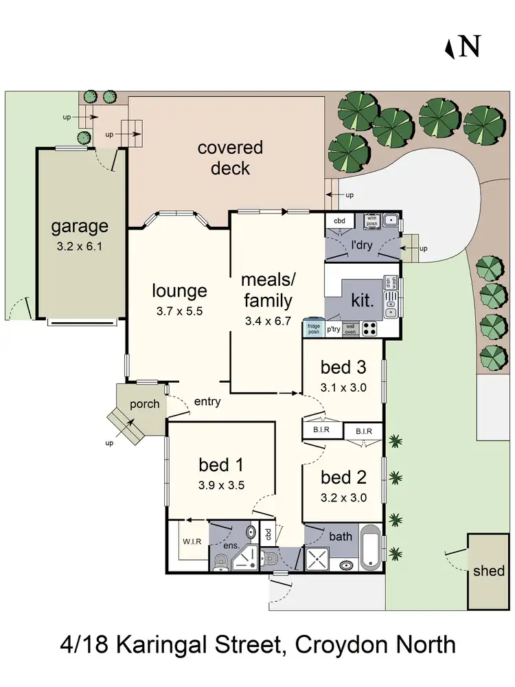 Floorplan of Homely unit listing, 4/18 Karingal Street, Croydon North VIC 3136