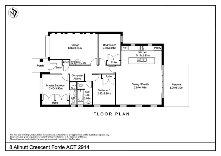 Floorplan of Homely house listing, 8 Allnutt Crescent, Forde ACT 2914