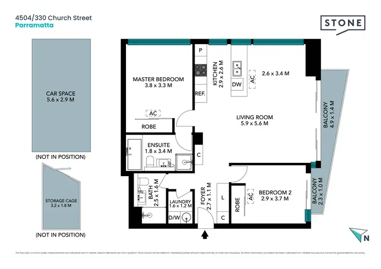 Floorplan of Homely apartment listing, 4504/330 Church Street, Parramatta NSW 2150
