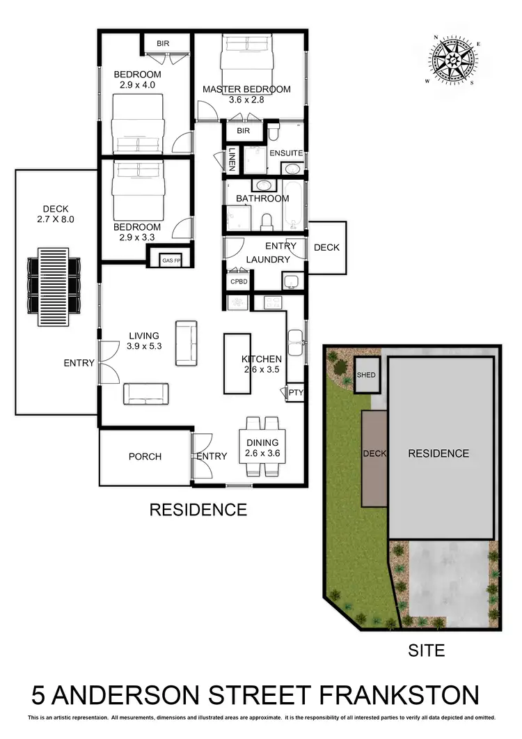 Floorplan of Homely house listing, 5 Anderson Street, Frankston VIC 3199
