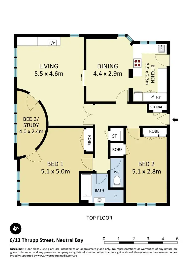 Floorplan of Homely apartment listing, 6/13 Thrupp Street, Neutral Bay NSW 2089