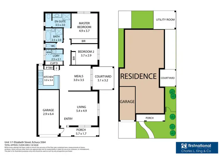 Floorplan of Homely townhouse listing, 1/1 Elizabeth Street, Echuca VIC 3564
