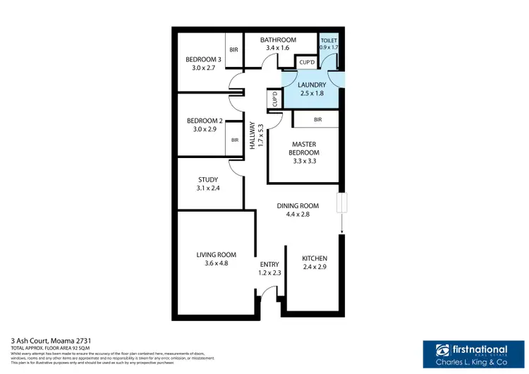 Floorplan of Homely house listing, 3 Ash Court, Moama NSW 2731