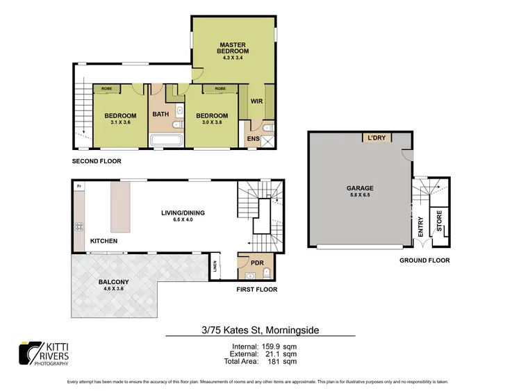 Floorplan of Homely townhouse listing, 3/75 Kates Street, Morningside QLD 4170