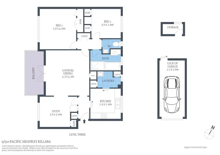 Floorplan of Homely apartment listing, 9/510 Pacific Highway, Killara NSW 2071