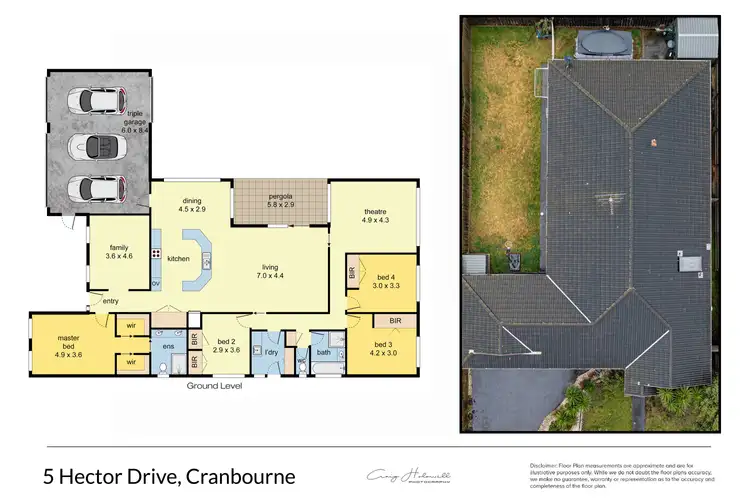 Floorplan of Homely house listing, 5 Hector Drive, Cranbourne VIC 3977