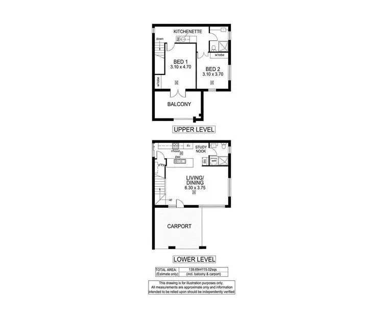 Floorplan of Homely townhouse listing, 3/8 West Beach Road, West Beach SA 5024