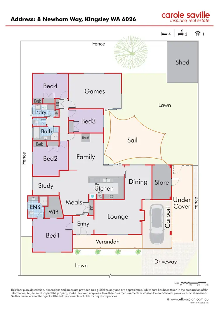 Floorplan of Homely house listing, 8 Newham Way, Kingsley WA 6026