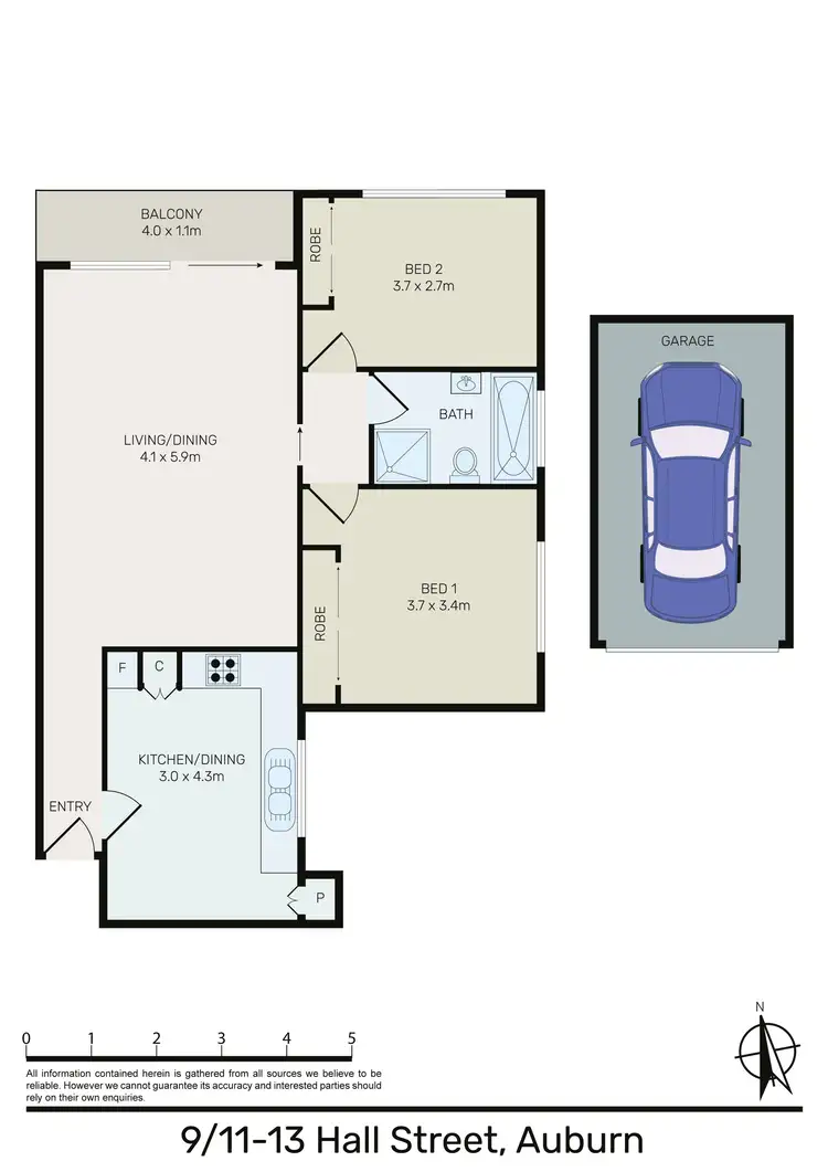 Floorplan of Homely unit listing, 9/11-13 Hall Street, Auburn NSW 2144