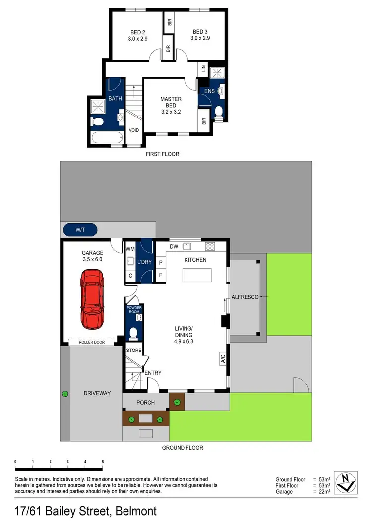 Floorplan of Homely townhouse listing, 17/61 Bailey Street, Belmont VIC 3216