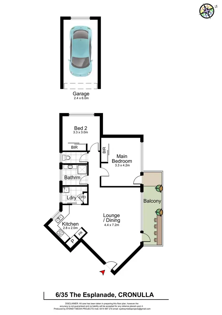 Floorplan of Homely unit listing, 6/35 The Esplanade, Cronulla NSW 2230