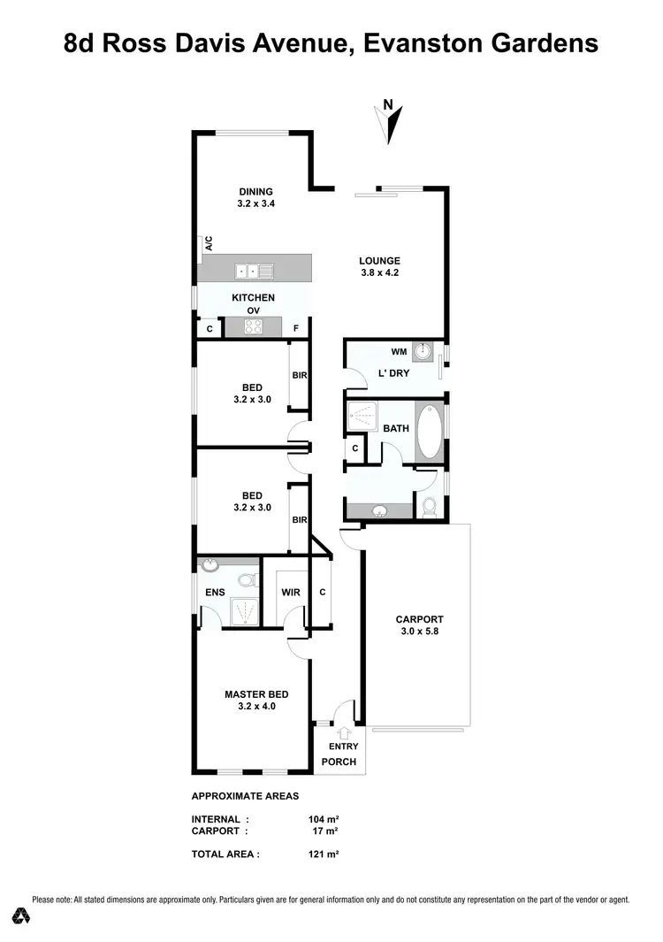 Floorplan of Homely house listing, 8D Ross Davis Avenue, Evanston Gardens SA 5116