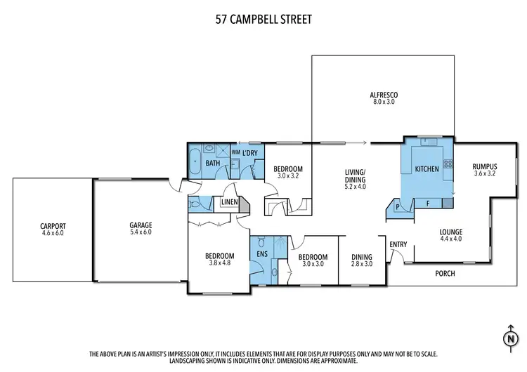 Floorplan of Homely house listing, 57 Campbell Road, Cobram VIC 3644