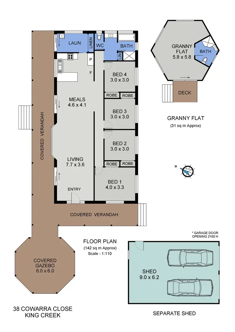 Floorplan of Homely house listing, 38 Cowarra Close, King Creek NSW 2446