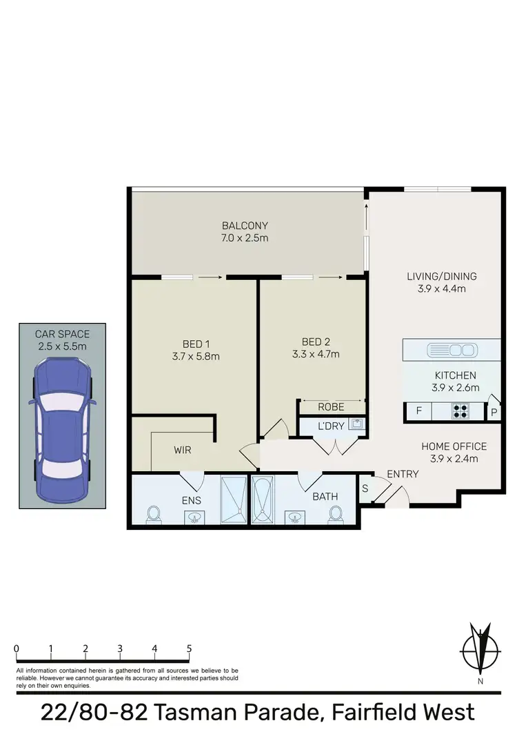 Floorplan of Homely apartment listing, 22/80-82 Tasman Parade, Fairfield West NSW 2165