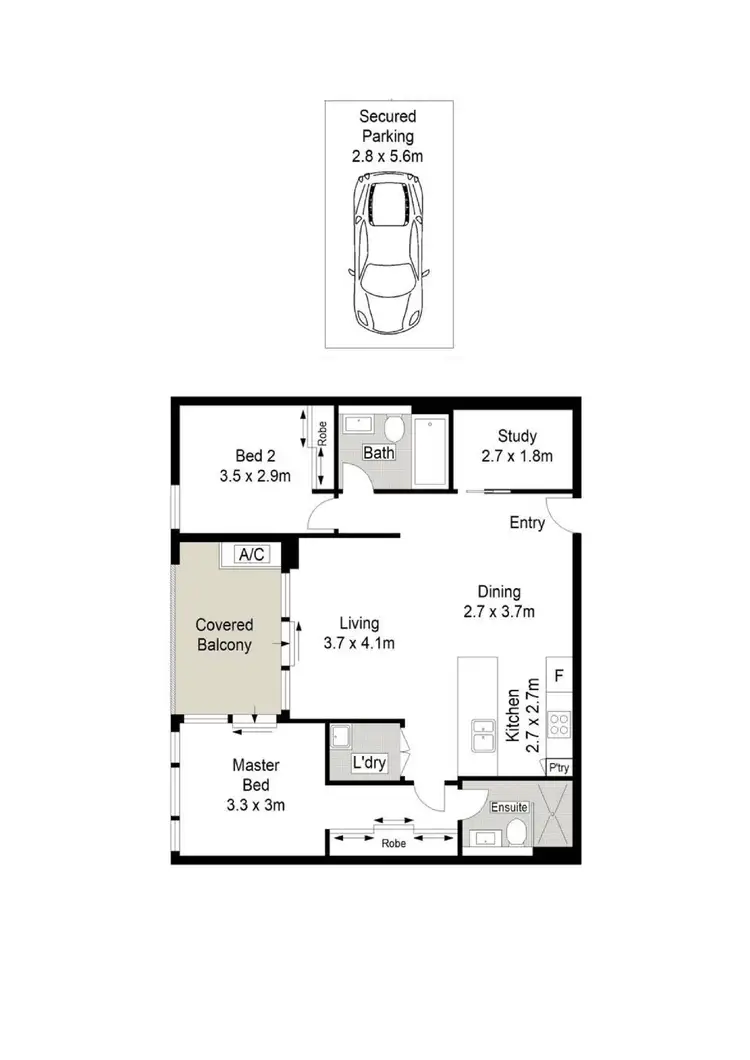 Floorplan of Homely unit listing, 109/2 Dune Walk, Woolooware NSW 2230