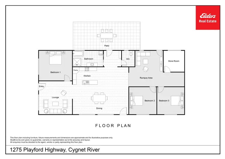 Floorplan of Homely rural property listing, 1275 Playford Highway, Cygnet River SA 5223
