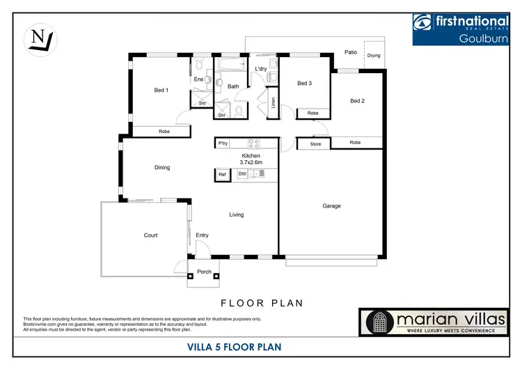 Floorplan of Homely villa listing, 5/85 Marian Villas, Bourke Street, Goulburn NSW 2580