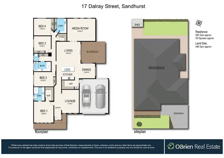 Floorplan of Homely house listing, 17 Dalray Street, Sandhurst VIC 3977