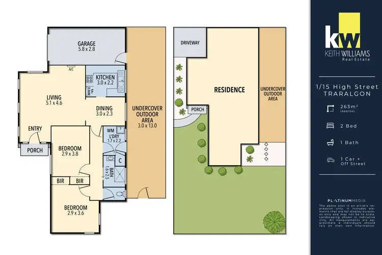 Floorplan of Homely unit listing, 1/15 High Street, Traralgon VIC 3844