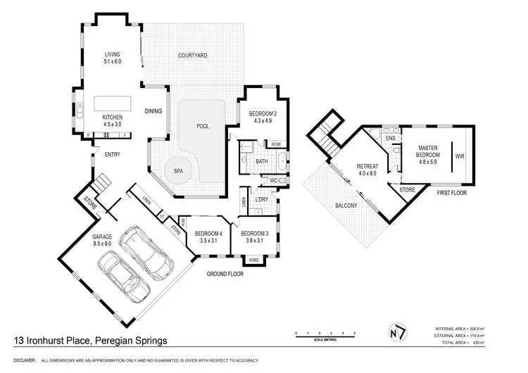 Floorplan of Homely house listing, 13 Ironhurst Place, Peregian Springs QLD 4573