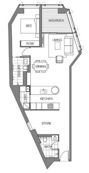 Floorplan of Homely apartment listing, 1701/116 Bathurst Street, Sydney NSW 2000