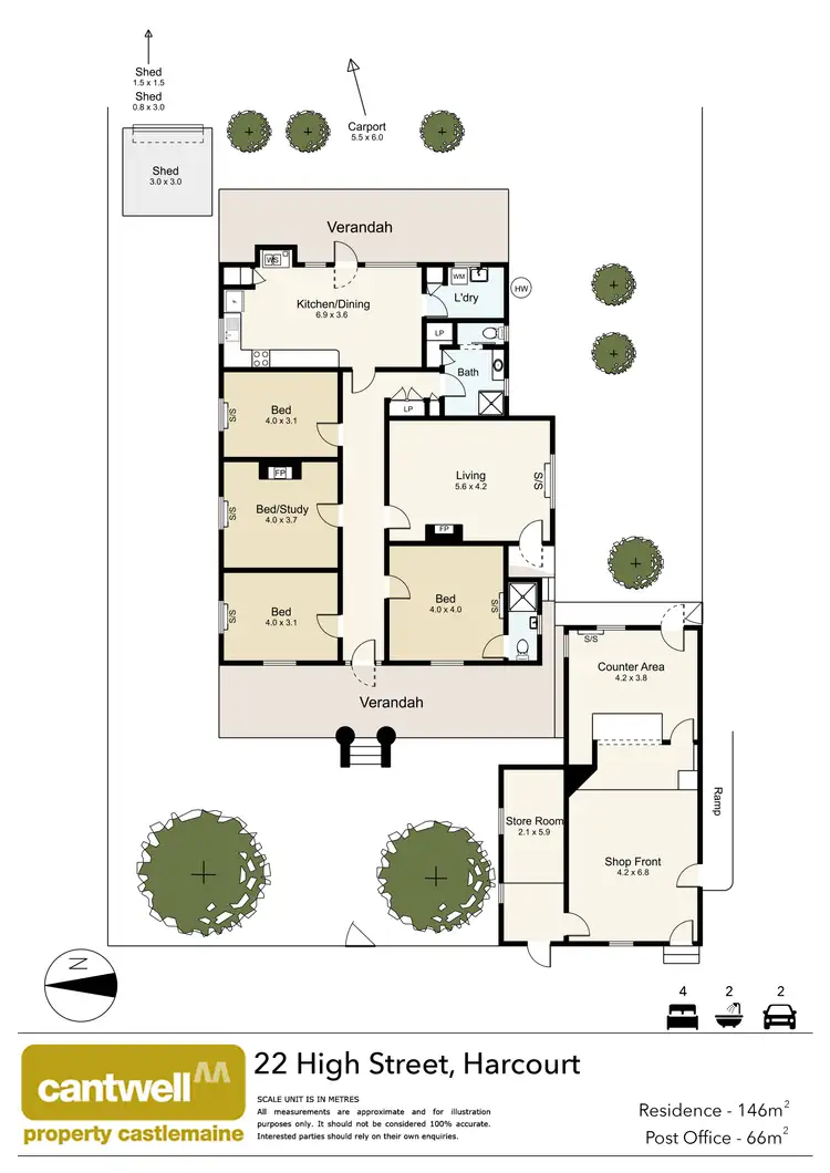Floorplan of Homely house listing, 22 High Street, Harcourt VIC 3453