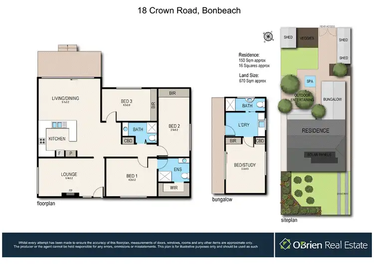 Floorplan of Homely house listing, 18 Crown Road, Bonbeach VIC 3196