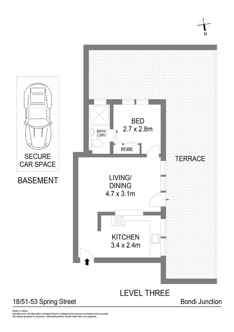 Floorplan of Homely apartment listing, 18/51-53 Spring Street, Bondi Junction NSW 2022