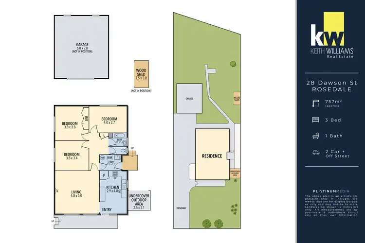 Floorplan of Homely house listing, 28 Dawson Street, Rosedale VIC 3847