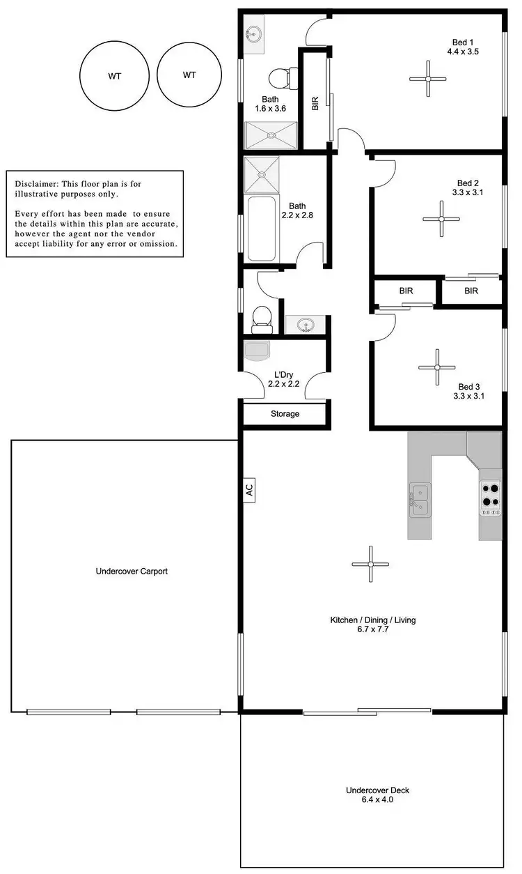 Floorplan of Homely house listing, 1/4 Hill Place, Port Lincoln SA 5606