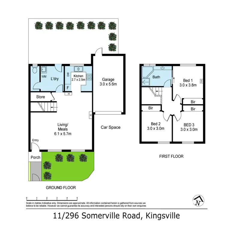 Floorplan of Homely townhouse listing, 11/296 Somerville Road, Kingsville VIC 3012