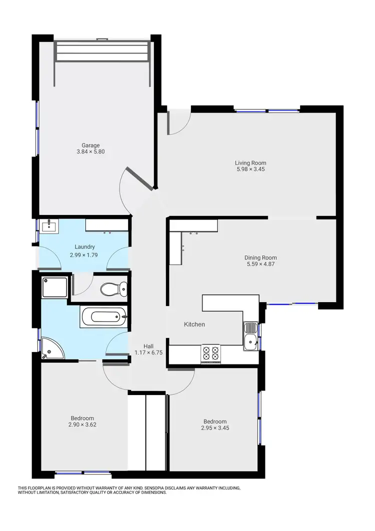 Floorplan of Homely unit listing, 2/11 Azure Drive, Wodonga VIC 3690