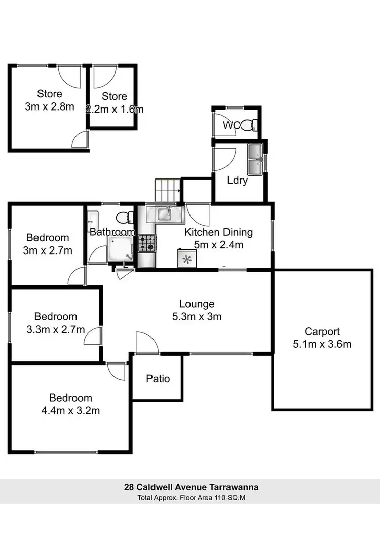 Floorplan of Homely house listing, 28 Caldwell Avenue, Tarrawanna NSW 2518