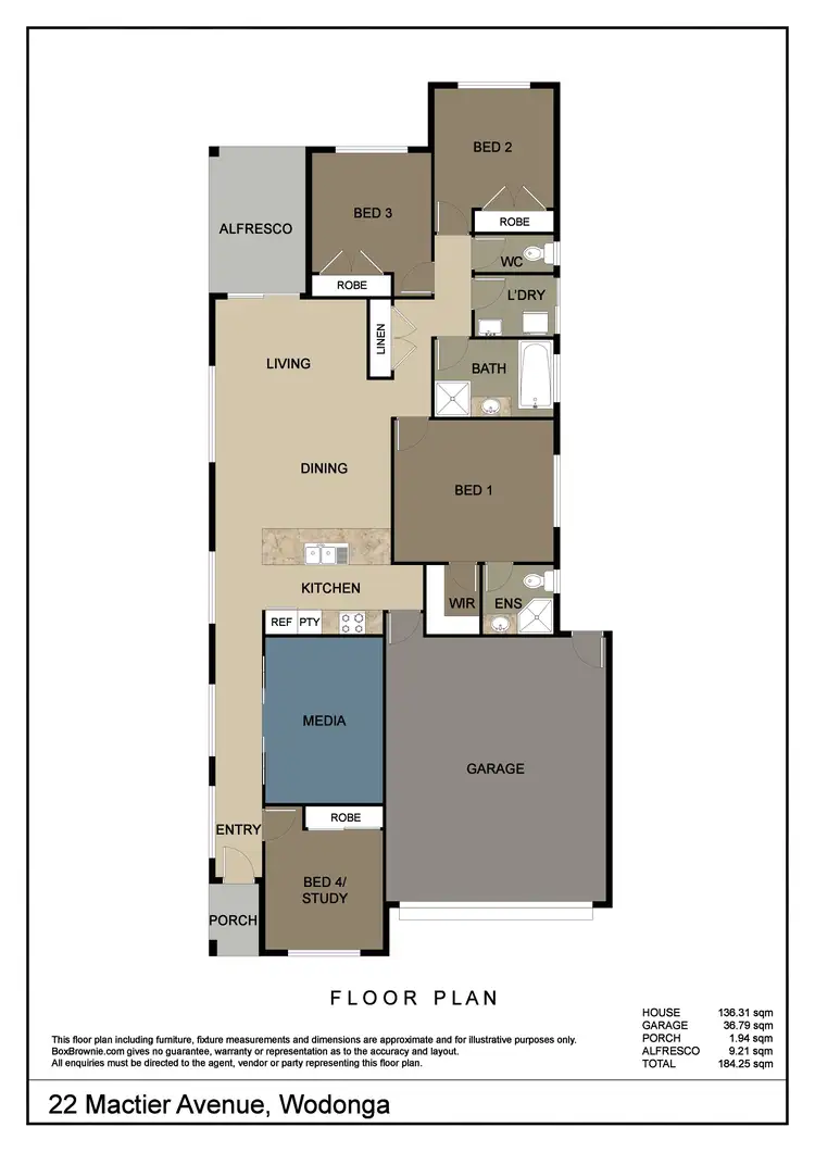 Floorplan of Homely house listing, 22 Mactier Avenue, Wodonga VIC 3690
