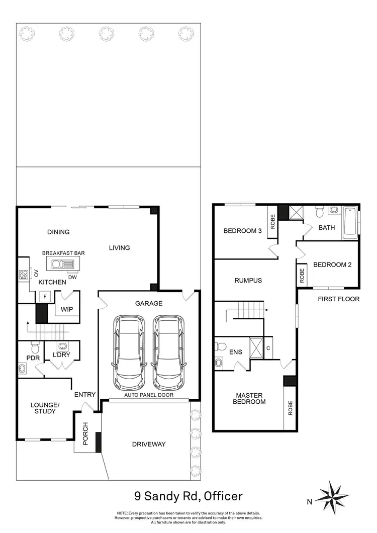 Floorplan of Homely house listing, 9 Sandy Road, Officer VIC 3809