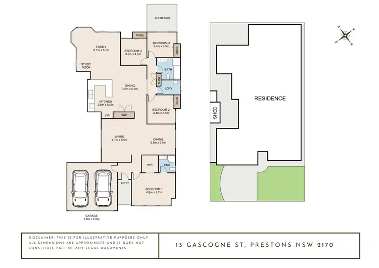 Floorplan of Homely house listing, 13 Gascogne Street, Prestons NSW 2170