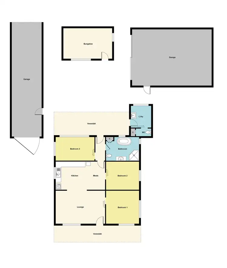 Floorplan of Homely house listing, 9 Davies Street, Bealiba VIC 3475