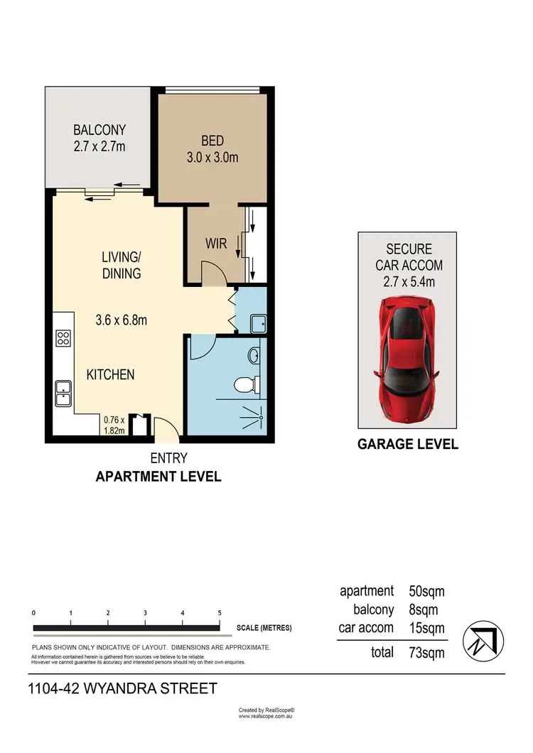 Floorplan of Homely apartment listing, 1104/42 Wyandra Street, Newstead QLD 4006
