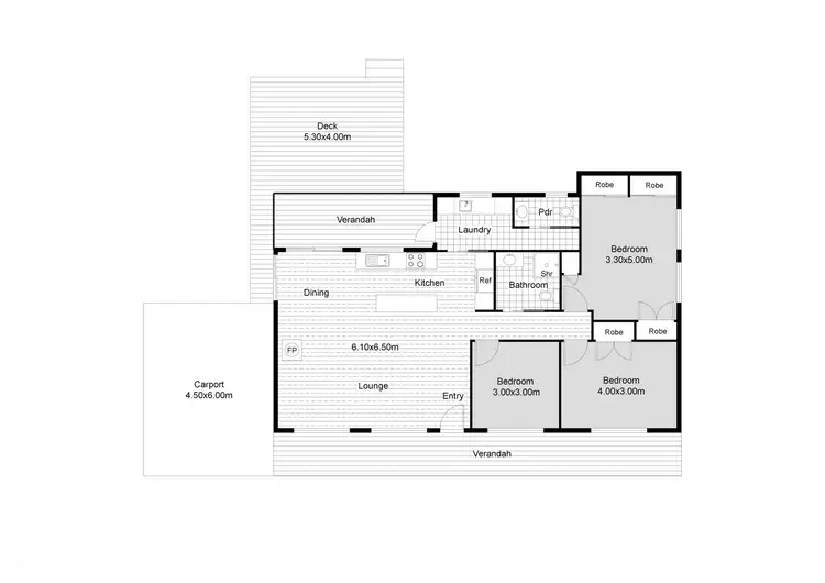 Floorplan of Homely house listing, 32 Grey Street, Jamieson VIC 3723