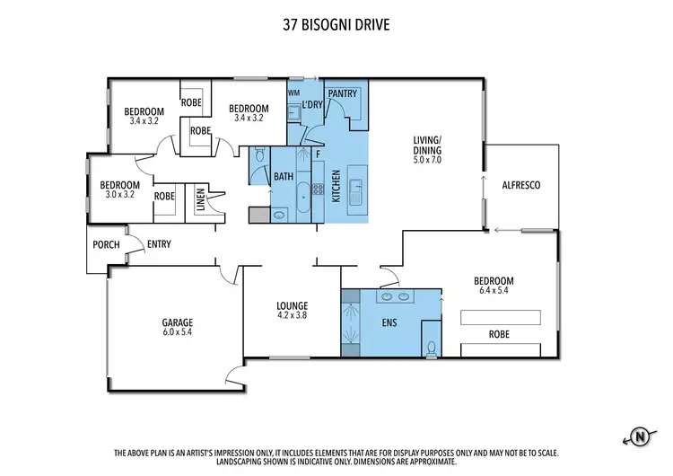 Floorplan of Homely house listing, 37 Bisogni Drive, Cobram VIC 3644