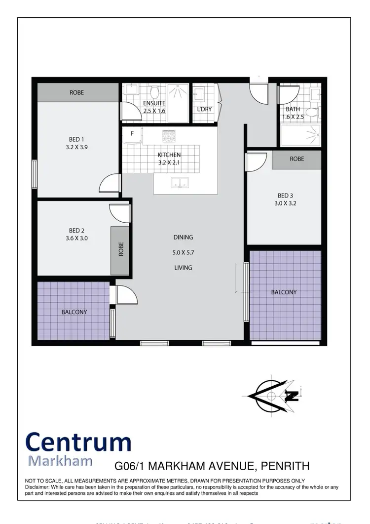 Floorplan of Homely apartment listing, G.06/1 Markham Avenue, Penrith NSW 2750