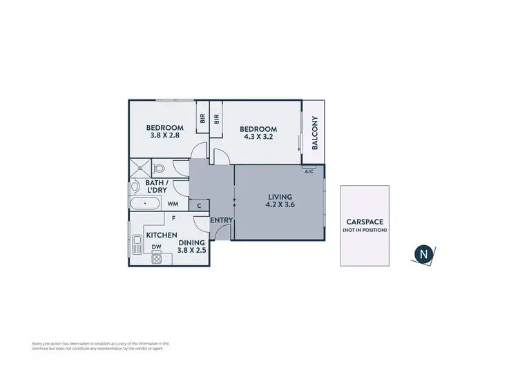 Floorplan of Homely unit listing, 2/360 St Georges Road, Thornbury VIC 3071
