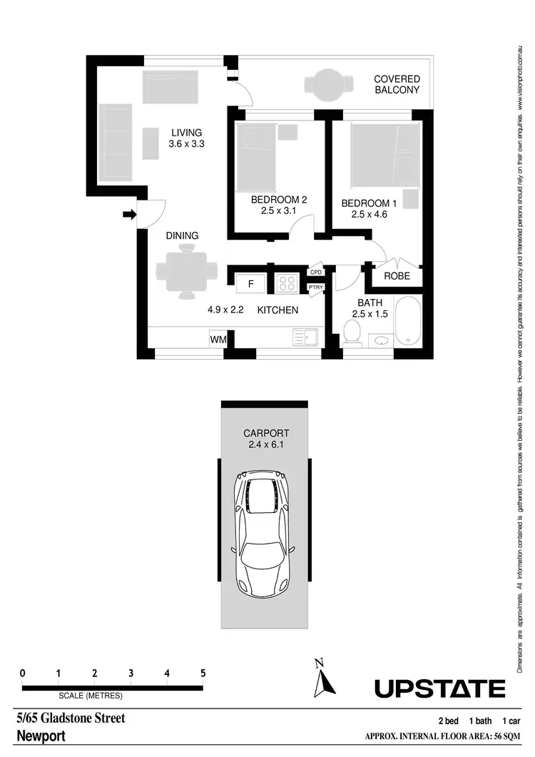 Floorplan of Homely apartment listing, 5/65 Gladstone Street, Newport NSW 2106