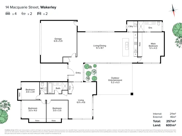 Floorplan of Homely house listing, 14 Macquarie Street, Wakerley QLD 4154