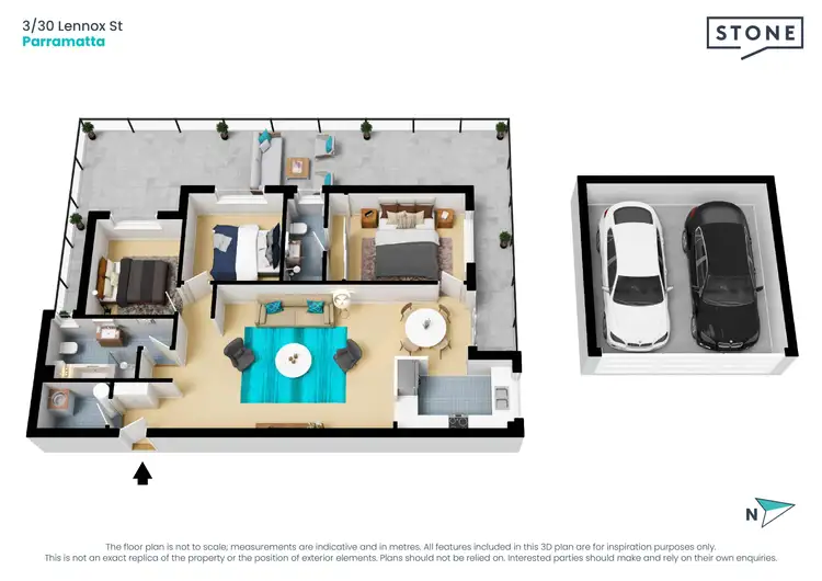Floorplan of Homely apartment listing, 3/30 Lennox Street, Parramatta NSW 2150
