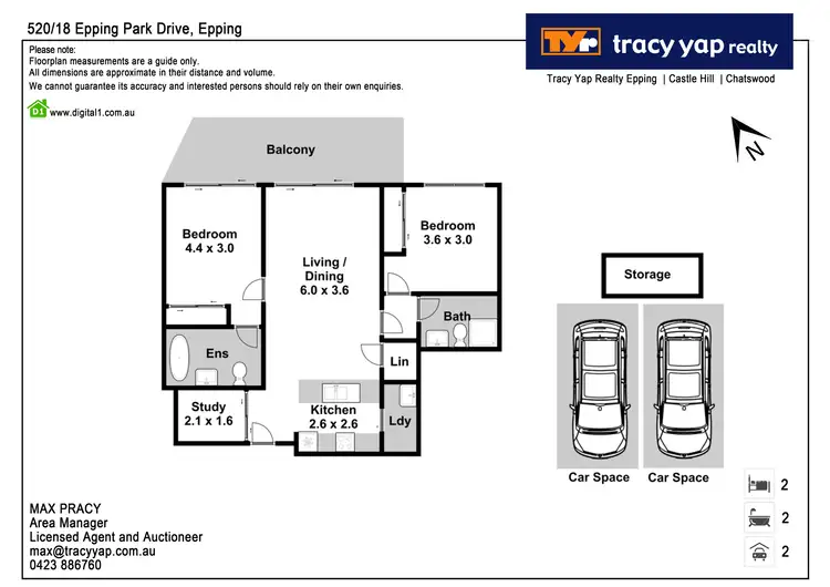 Floorplan of Homely unit listing, 520/18 Epping Park Drive, Epping NSW 2121