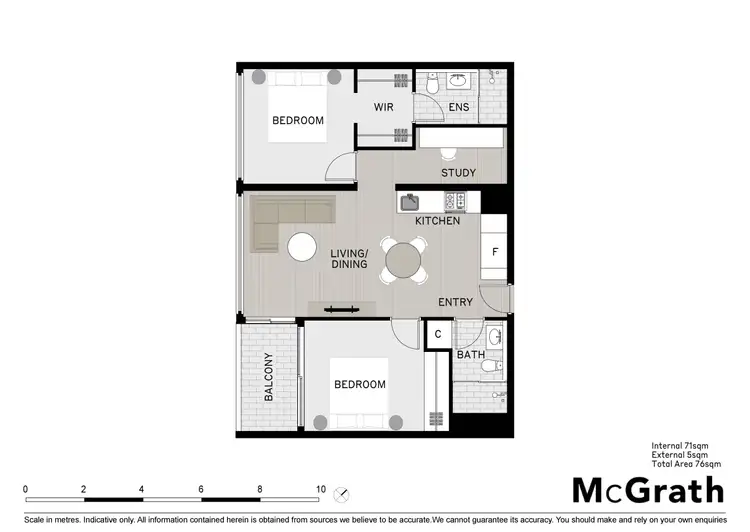 Floorplan of Homely apartment listing, 1501/33 Blackwood Street, North Melbourne VIC 3051