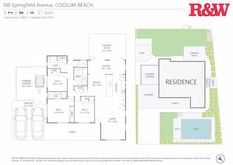 Floorplan of Homely house listing, 108 Springfield Avenue, Coolum Beach QLD 4573